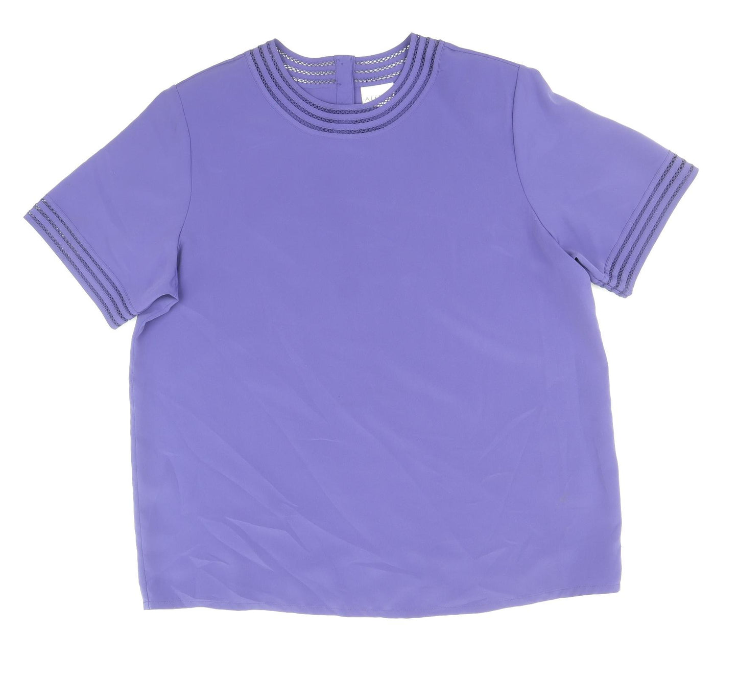 Alexon Womens Purple Polyester Basic Blouse Size 16 Round Neck