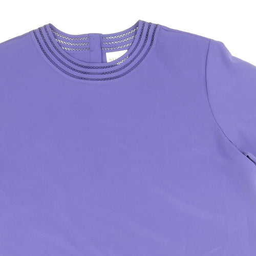 Alexon Womens Purple Polyester Basic Blouse Size 16 Round Neck