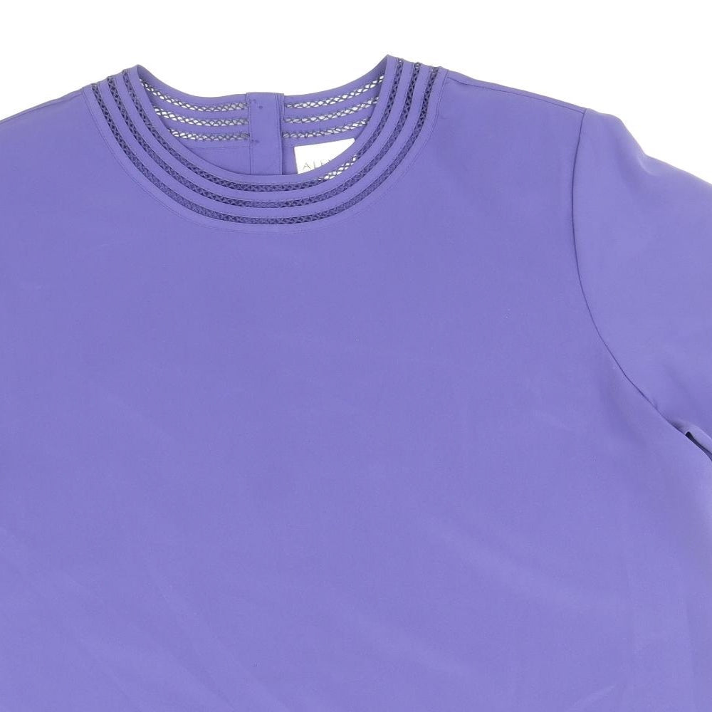 Alexon Womens Purple Polyester Basic Blouse Size 16 Round Neck