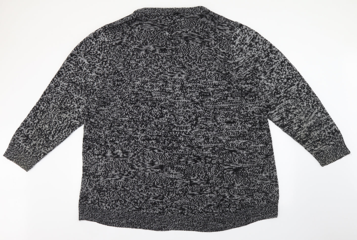 Love Yours Womens Grey Crew Neck Acrylic Pullover Jumper Size 26
