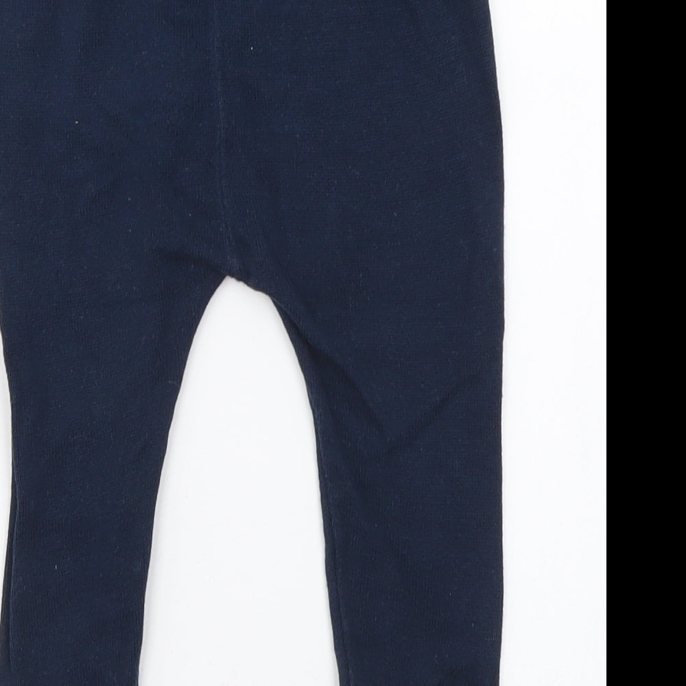NEXT Boys Blue Cotton Jogger Trousers Size 12-18 Months Pullover - Tiger & Lion