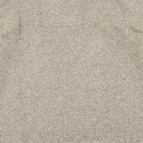 Superdry Mens Beige Crew Neck Wool Pullover Jumper Size S