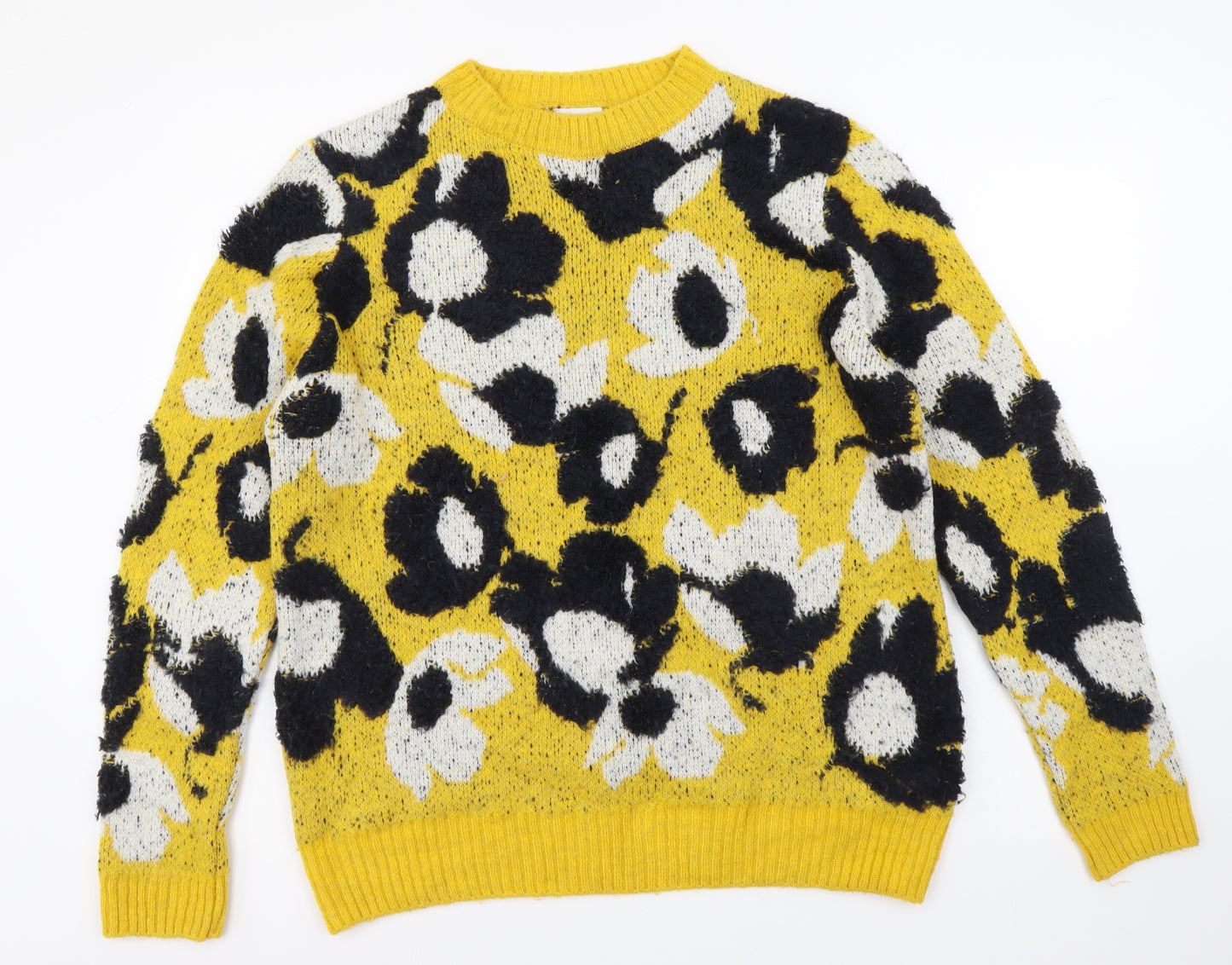 Savida Womens Multicoloured Round Neck Floral Acrylic Pullover Jumper Size XL