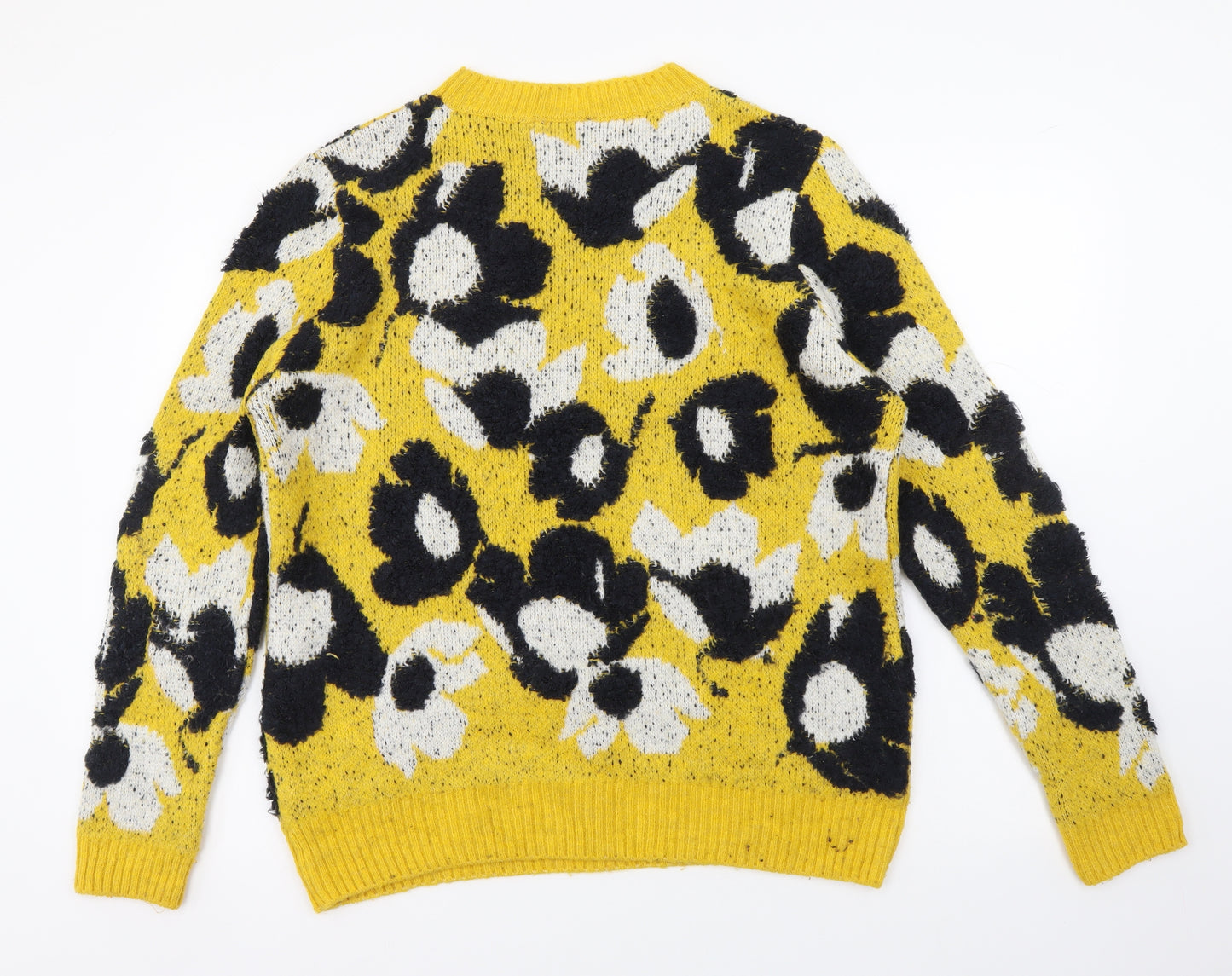 Savida Womens Multicoloured Round Neck Floral Acrylic Pullover Jumper Size XL