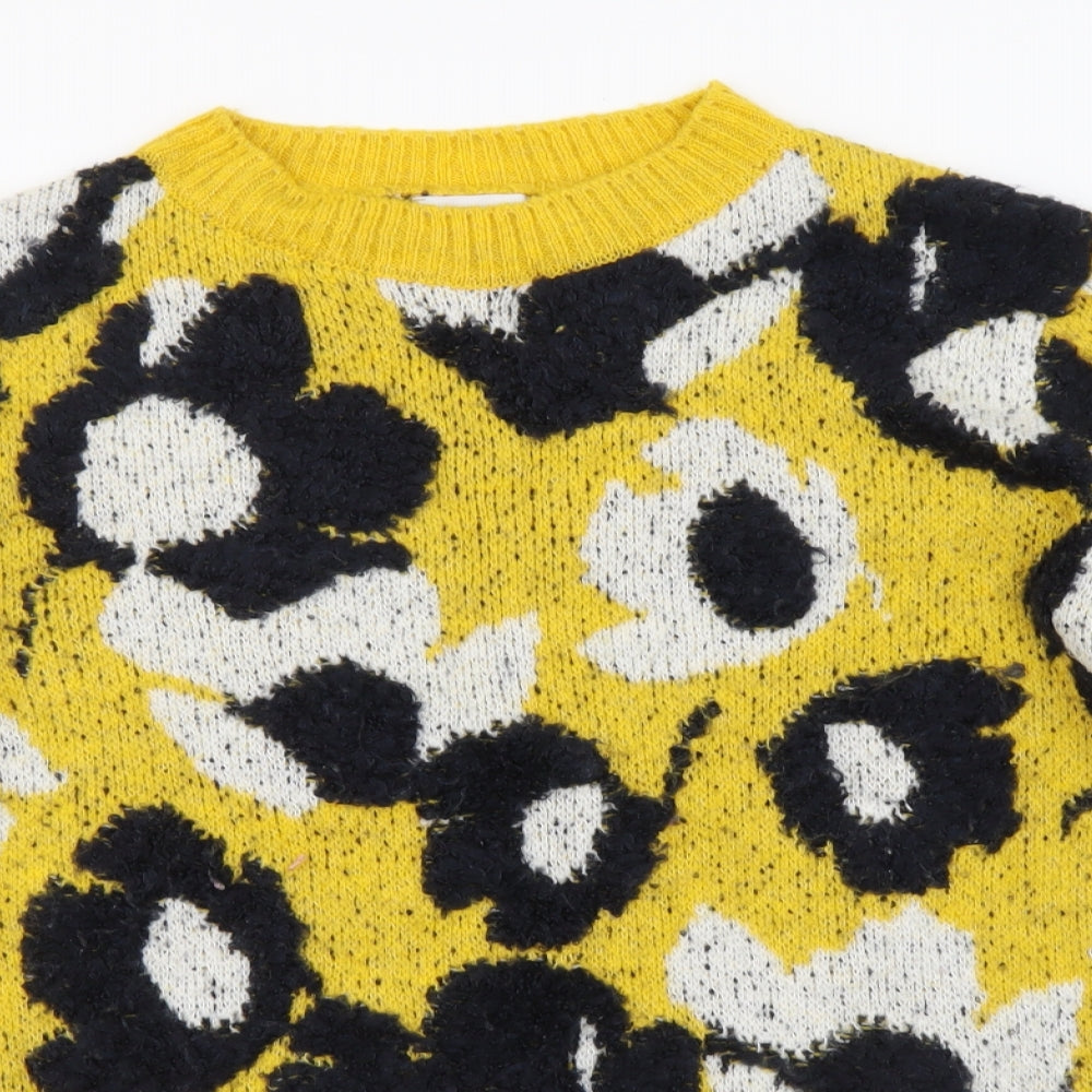 Savida Womens Multicoloured Round Neck Floral Acrylic Pullover Jumper Size XL
