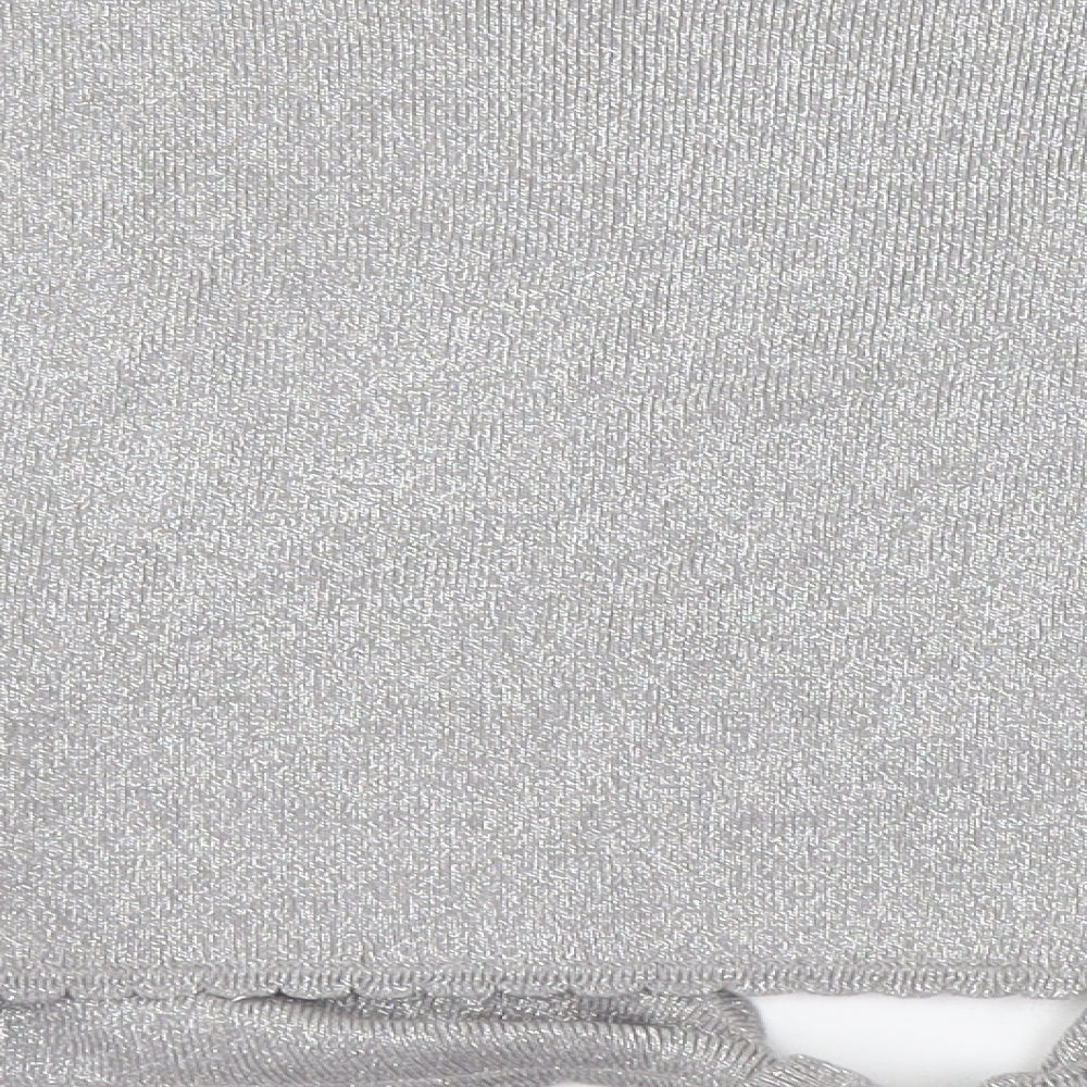 Wallis Womens Silver V-Neck Viscose Shrug Jumper Size M