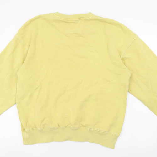 H&M Mens Yellow Round Neck Cotton Pullover Jumper Size XS - The Simpsons Krusty The Clown