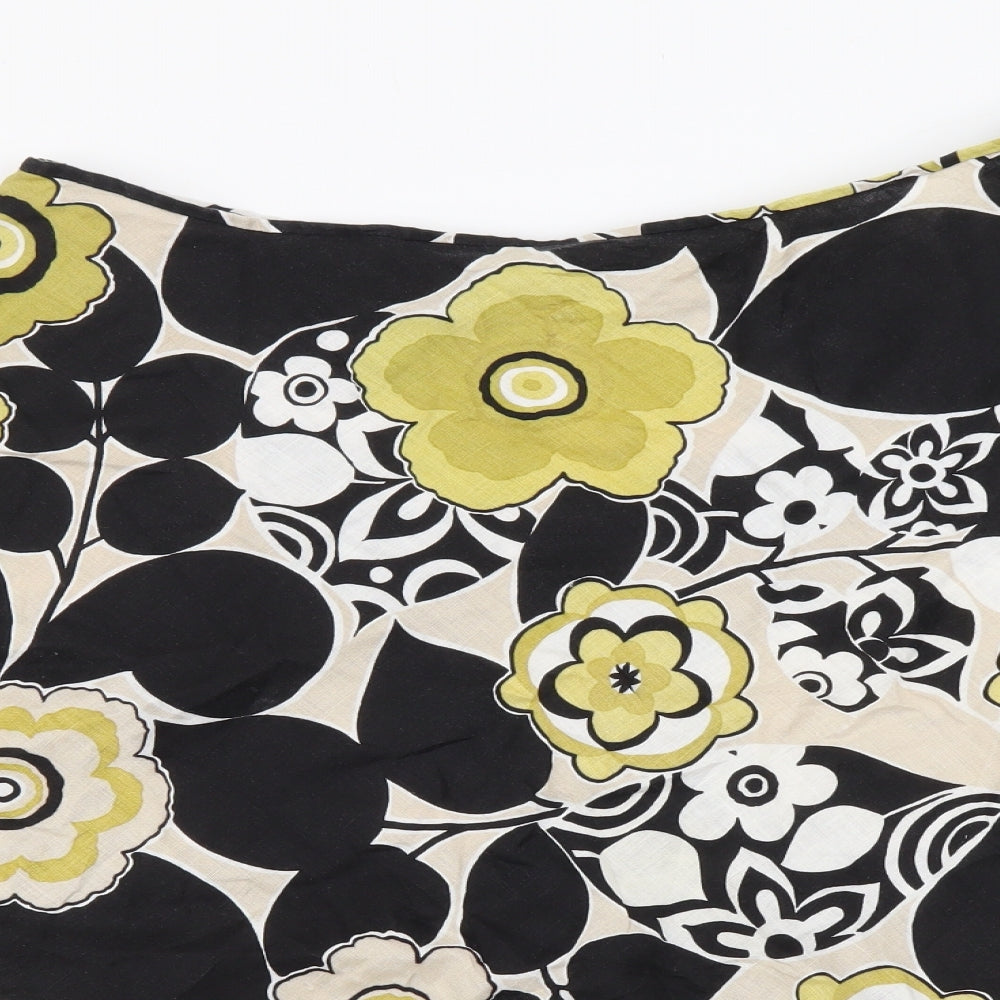 Hobbs Womens Multicoloured Floral Polyester A-Line Skirt Size 14 Zip