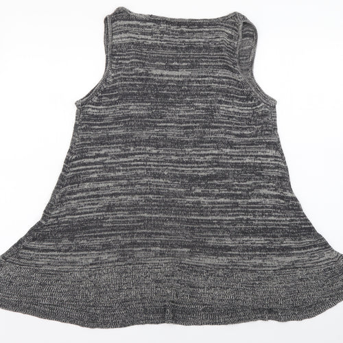 F&F Womens Grey Viscose Basic Tank Size 14 Boat Neck