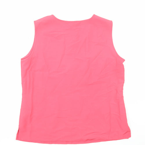 Kaleidoscope Womens Pink Polyester Basic Tank Size 16 Scoop Neck