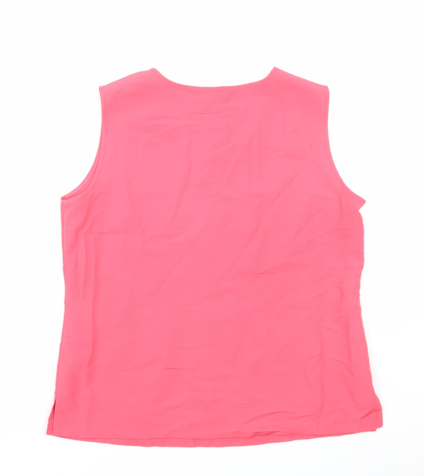 Kaleidoscope Womens Pink Polyester Basic Tank Size 16 Scoop Neck
