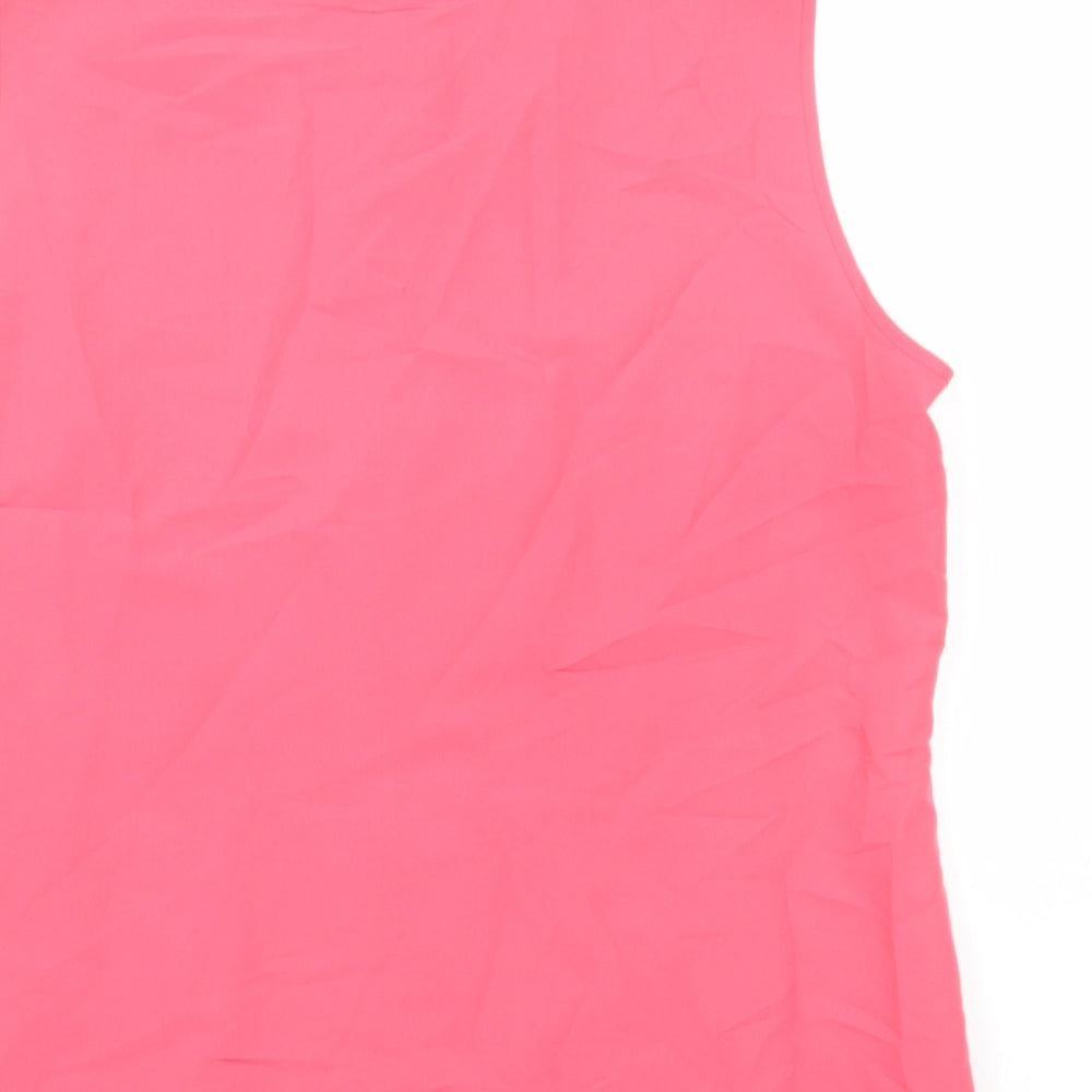 Kaleidoscope Womens Pink Polyester Basic Tank Size 16 Scoop Neck