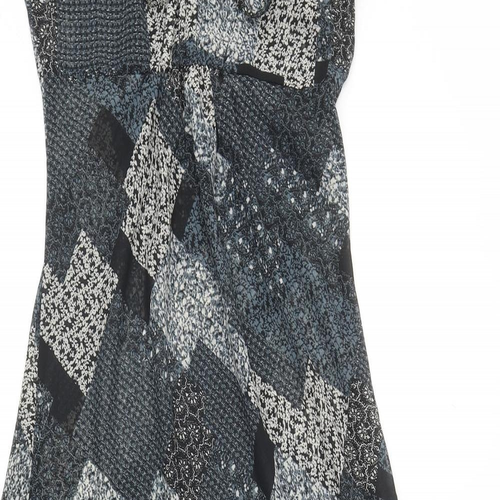 Mineral Womens Multicoloured Geometric Polyester Maxi Size S Scoop Neck Pullover