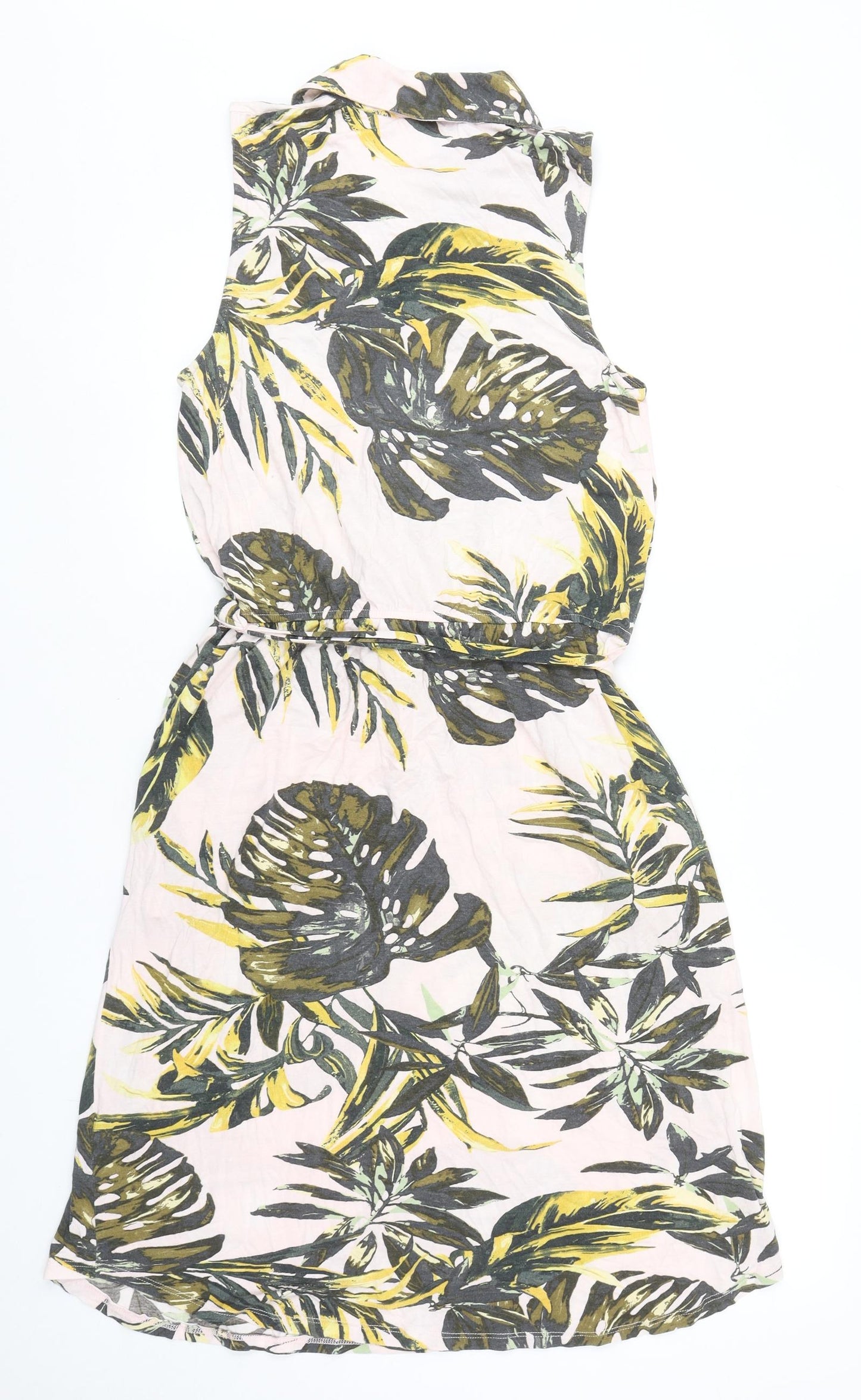 Monsoon Womens Multicoloured Floral Viscose Shirt Dress Size 12 Collared Button