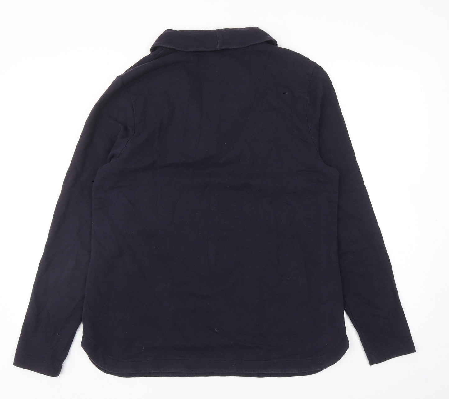 Lands' End Womens Blue Cotton Pullover Sweatshirt Size M Pullover