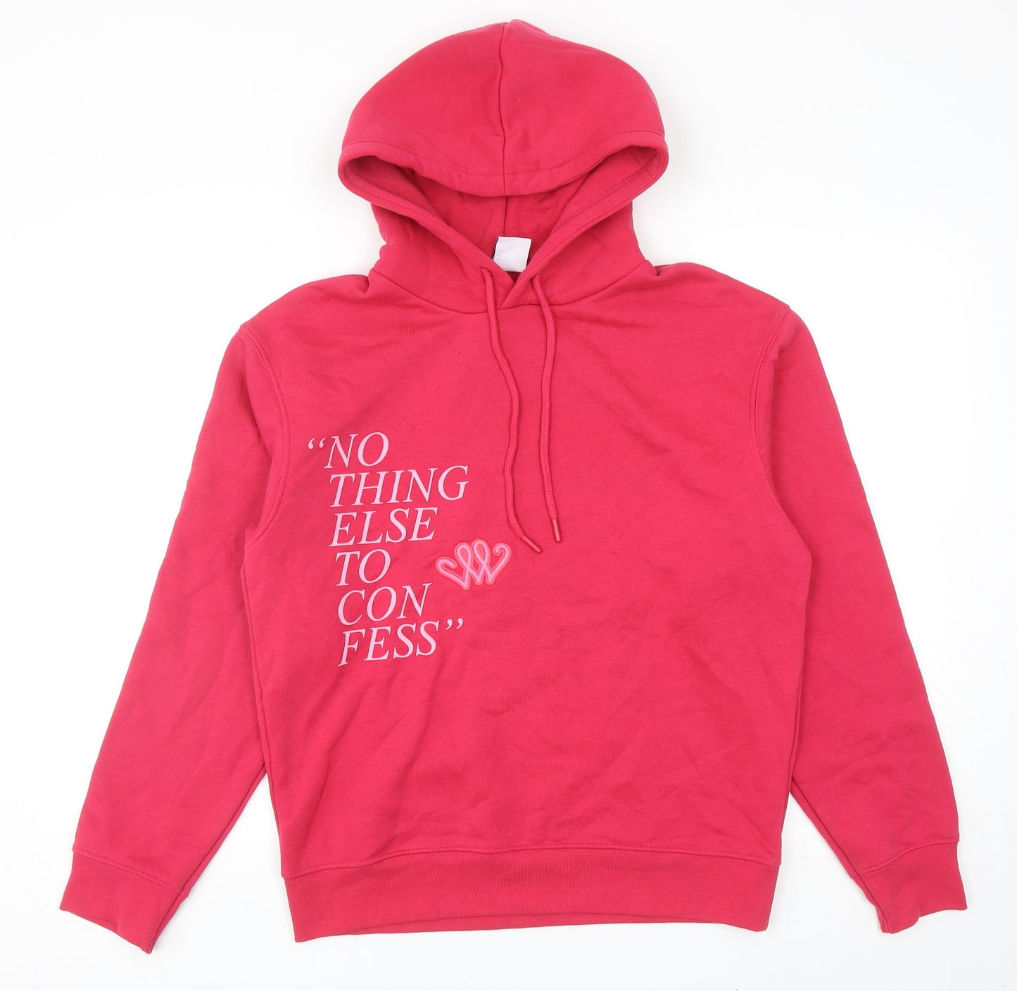 Zara Womens Pink Cotton Pullover Hoodie Size M Pullover - Nothing Else To Confess