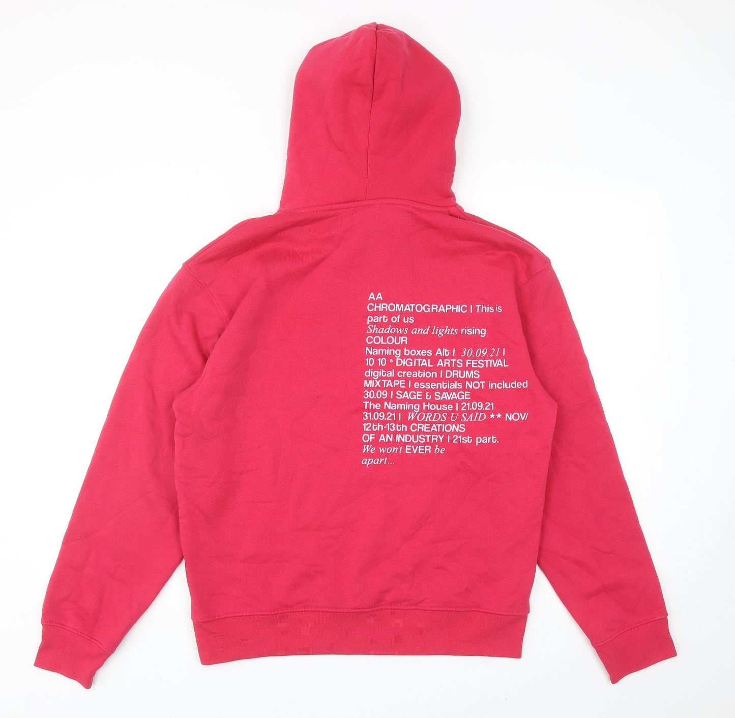 Zara Womens Pink Cotton Pullover Hoodie Size M Pullover - Nothing Else To Confess