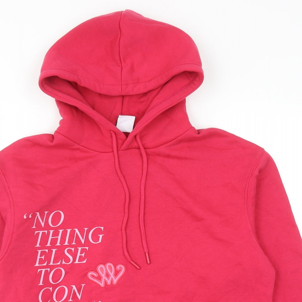Zara Womens Pink Cotton Pullover Hoodie Size M Pullover - Nothing Else To Confess