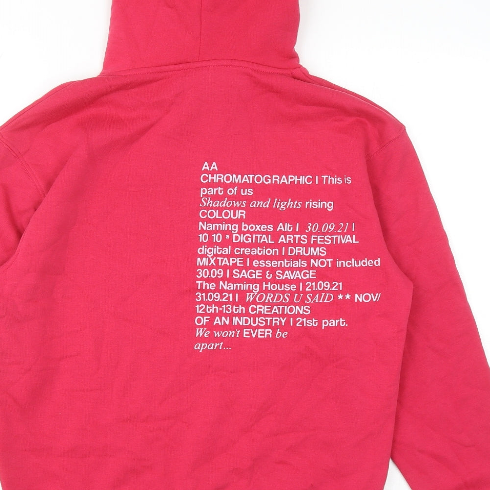 Zara Womens Pink Cotton Pullover Hoodie Size M Pullover - Nothing Else To Confess