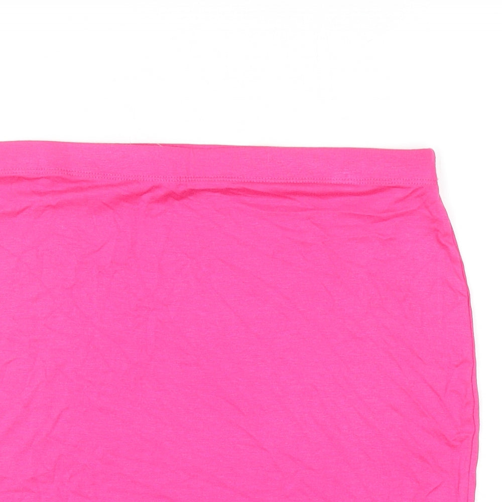 George Womens Pink Viscose Bandage Skirt Size 14