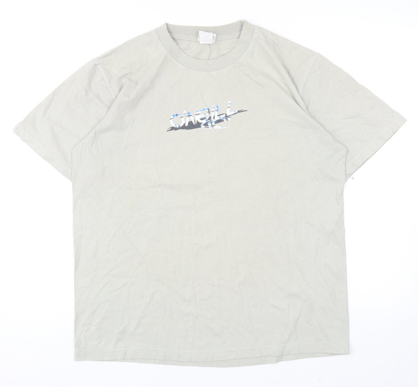 O'Neill Mens Grey Cotton T-Shirt Size L Crew Neck
