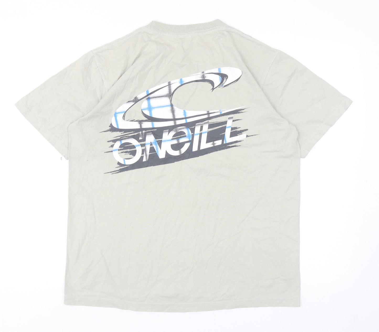 O'Neill Mens Grey Cotton T-Shirt Size L Crew Neck