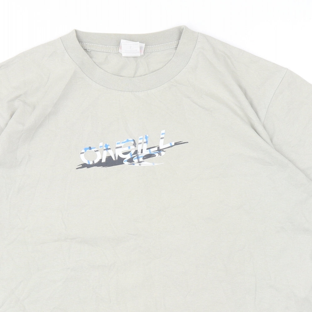 O'Neill Mens Grey Cotton T-Shirt Size L Crew Neck