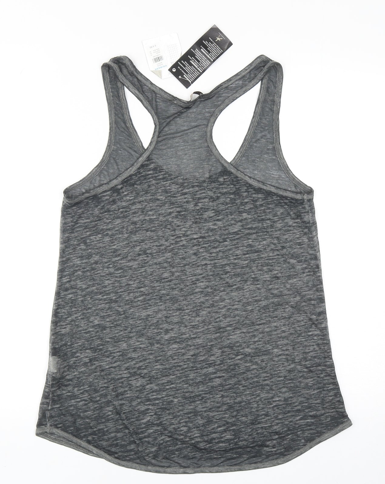 Atmosphere Womens Grey Cotton Basic Tank Size 14 Scoop Neck Pullover