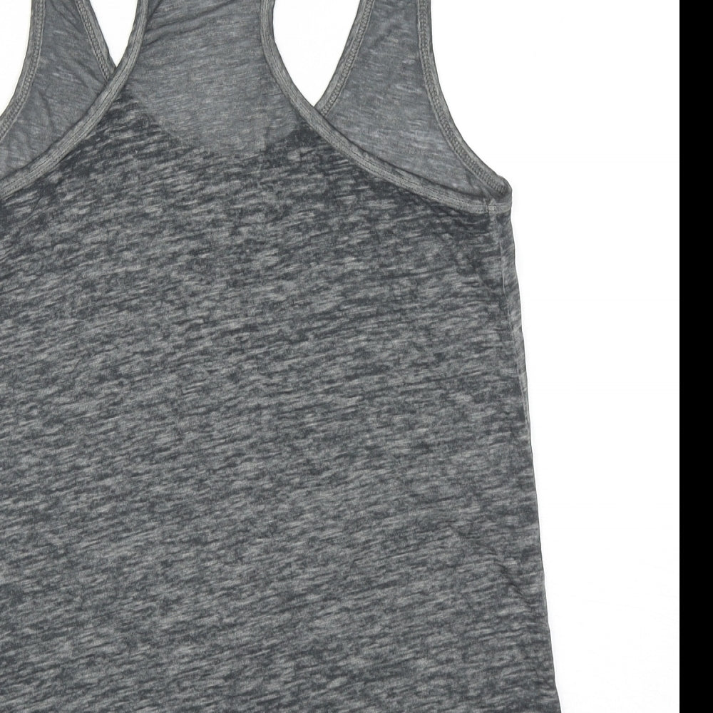 Atmosphere Womens Grey Cotton Basic Tank Size 14 Scoop Neck Pullover