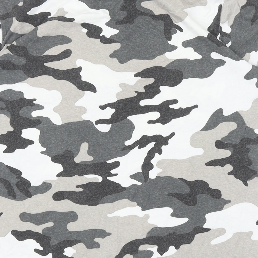 George Boys Multicoloured Camouflage Cotton Basic T-Shirt Size 13-14 Years Crew Neck Pullover