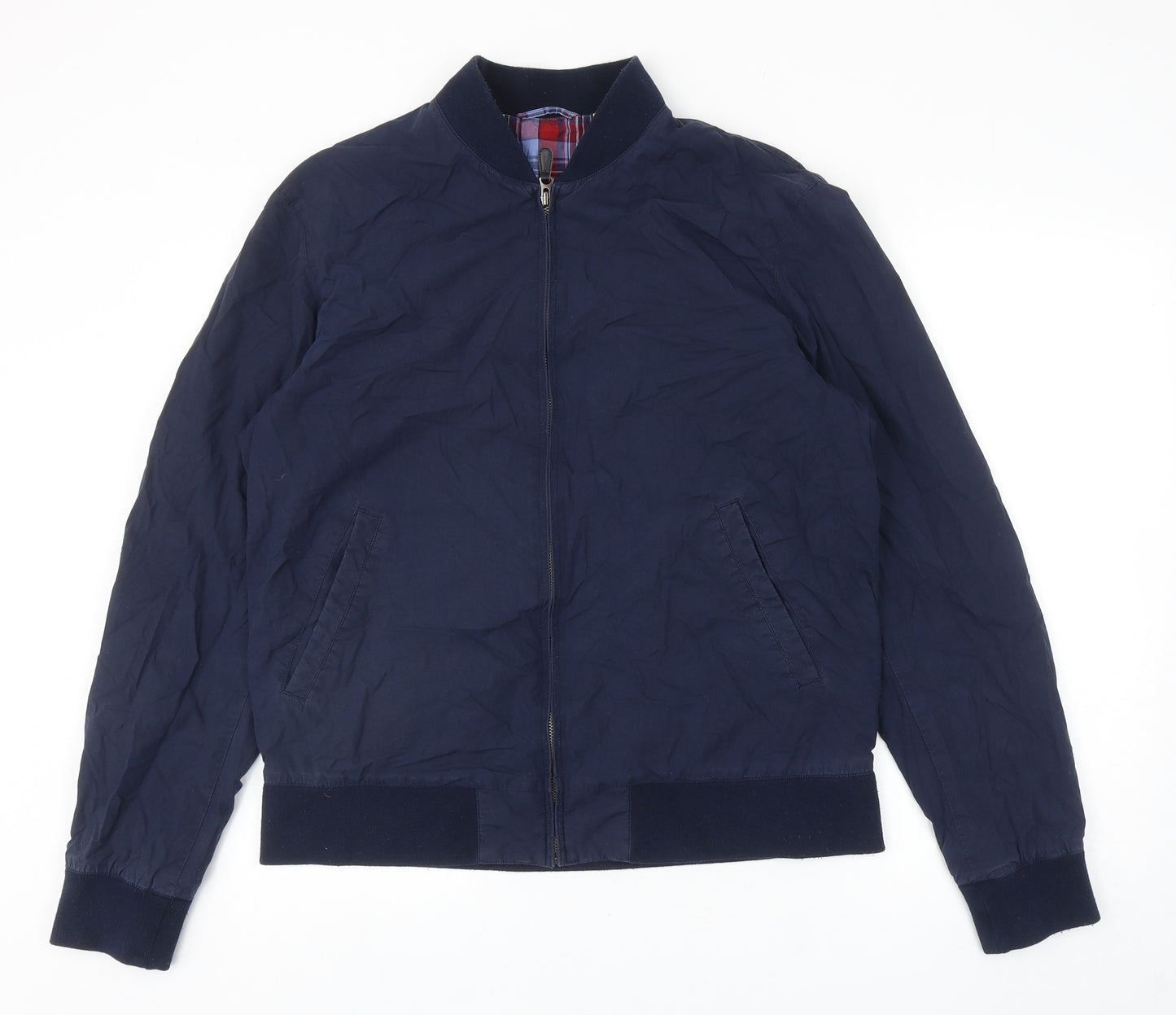 Uniqlo Mens Blue Bomber Jacket Jacket Size L Zip