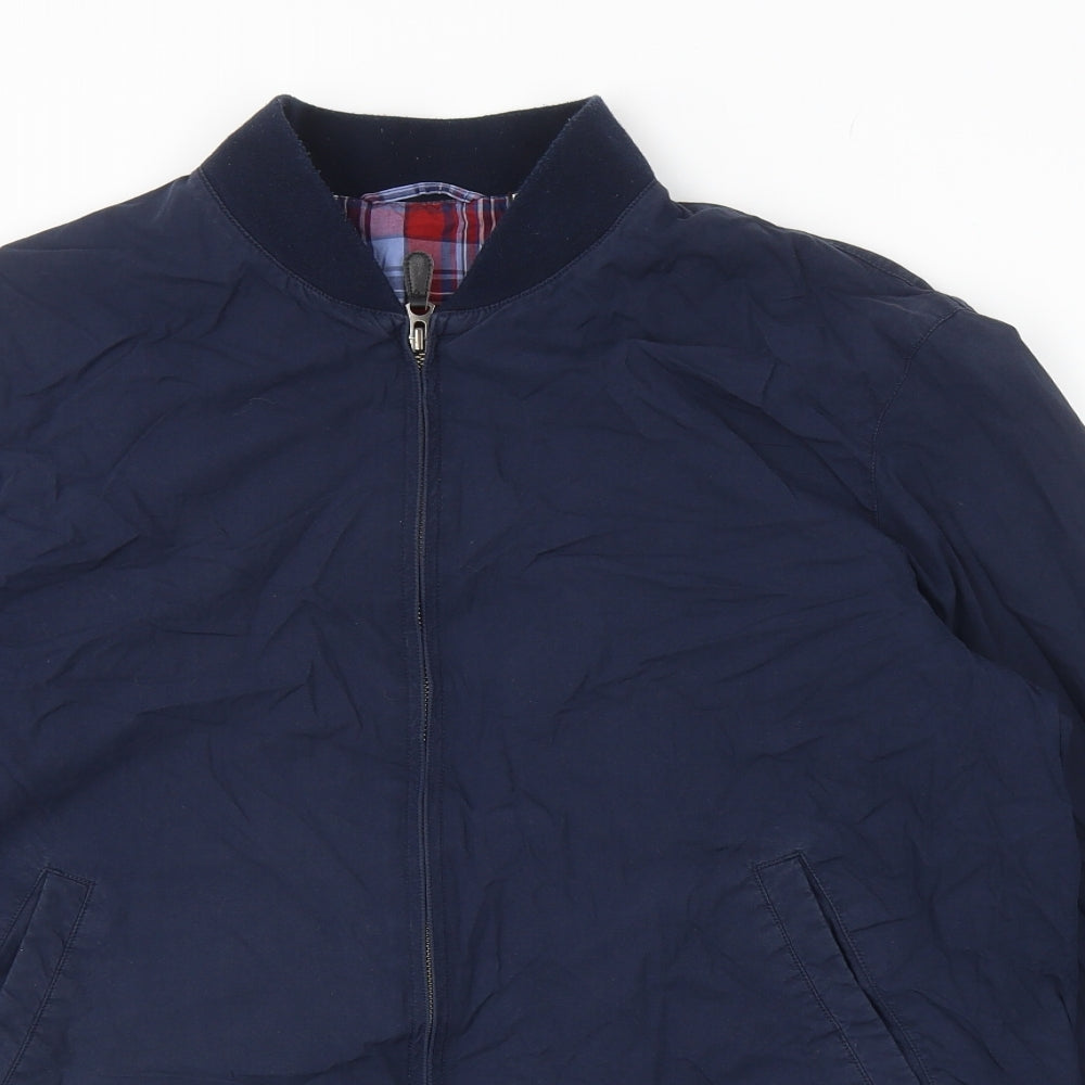 Uniqlo Mens Blue Bomber Jacket Jacket Size L Zip