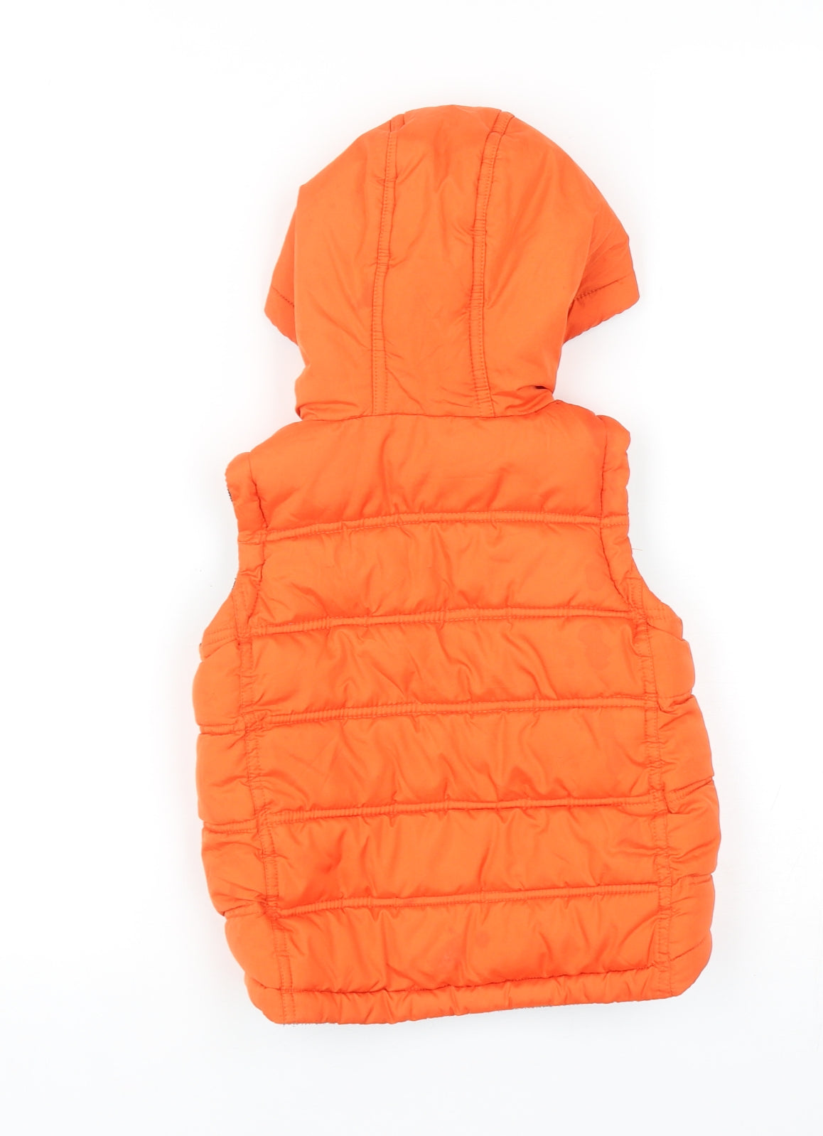 George Boys Orange Gilet Coat Size 9-12 Months Zip