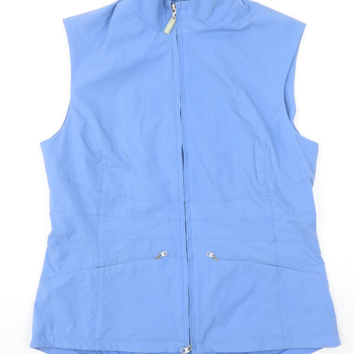 Cutter & Buck Womens Blue Gilet Waistcoat Size L Zip