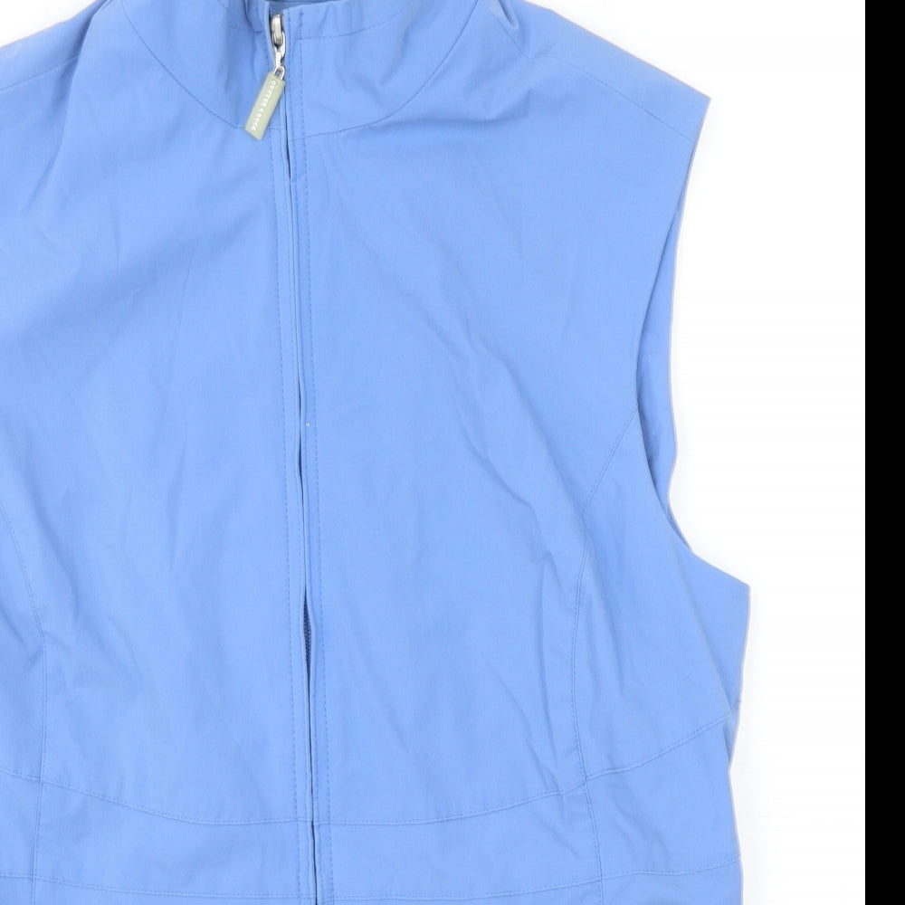 Cutter & Buck Womens Blue Gilet Waistcoat Size L Zip