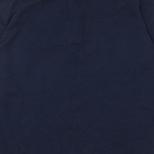 Samsoe & Samsoe Mens Blue Cotton Polo Size M Collared Button