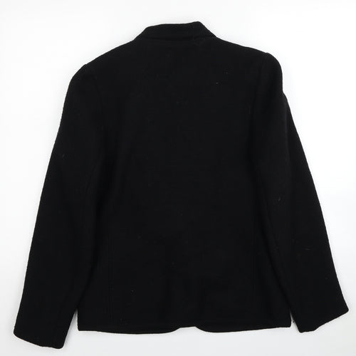 Carl Jones Womens Black Pea Coat Coat Size 14 Button