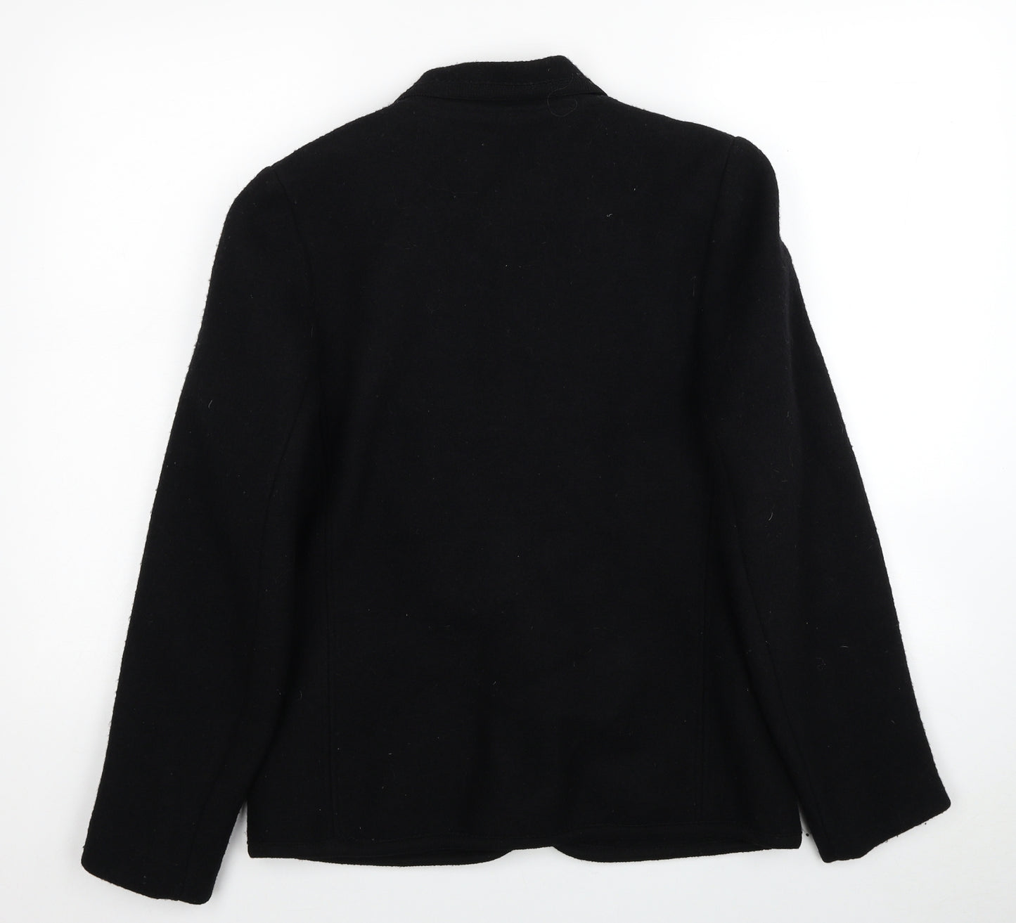 Carl Jones Womens Black Pea Coat Coat Size 14 Button