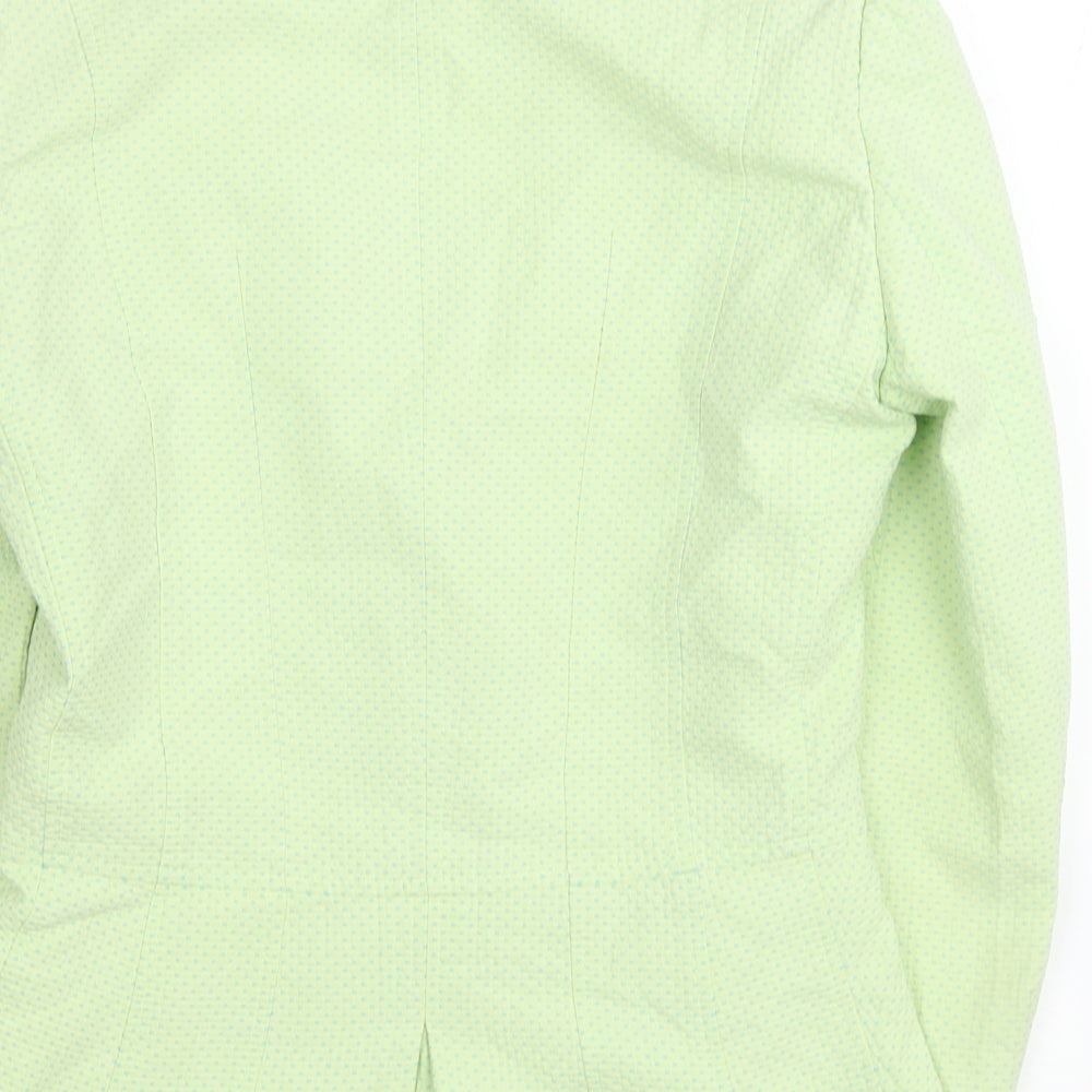 Whistles Womens Green Cotton Jacket Blazer Size 8