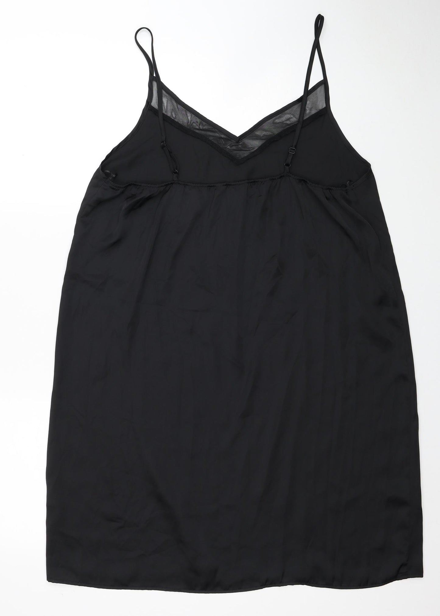 Primark Womens Black Solid Polyester Cami Dress Size 14