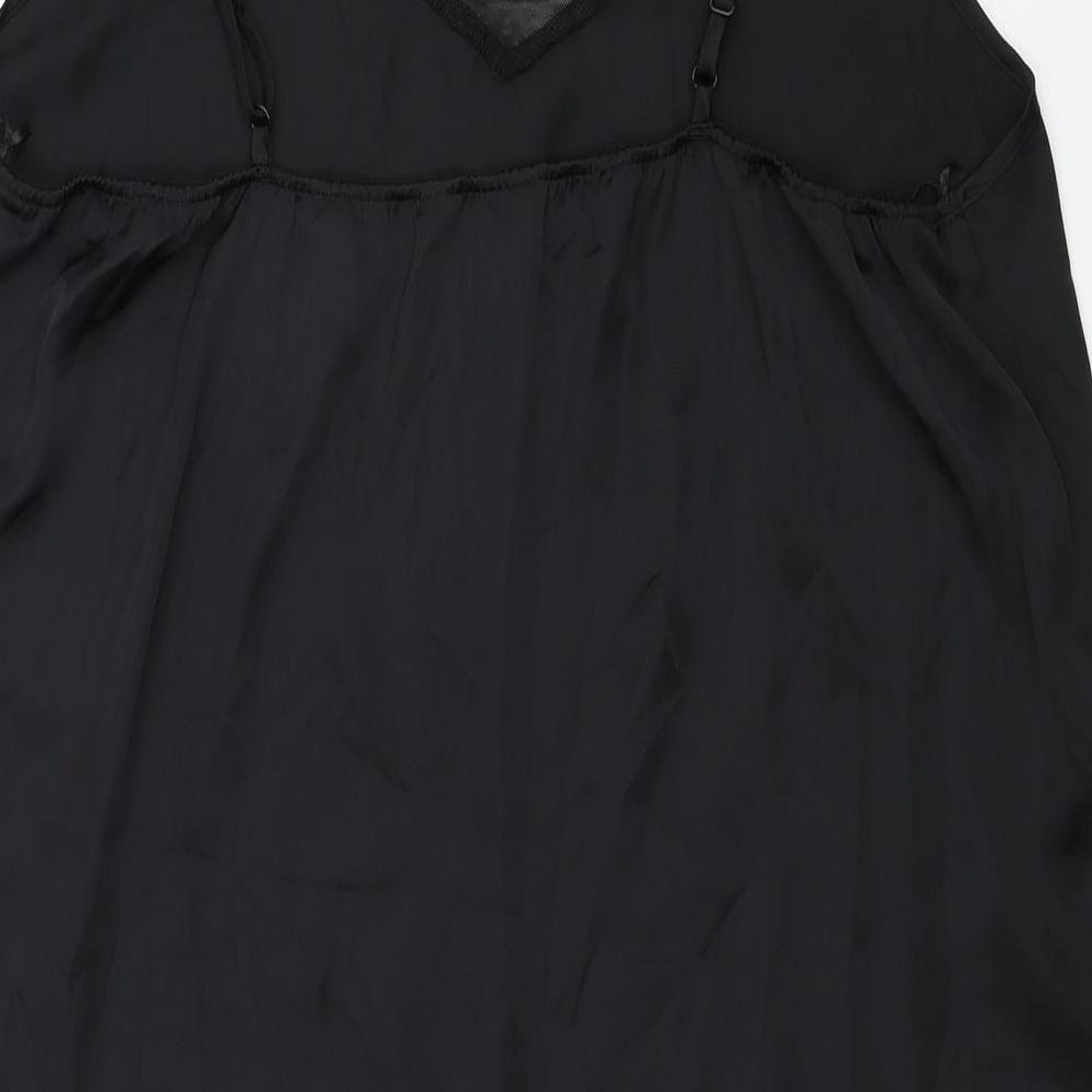 Primark Womens Black Solid Polyester Cami Dress Size 14