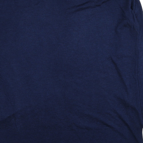 H&M Womens Blue Crew Neck Acrylic Pullover Jumper Size M
