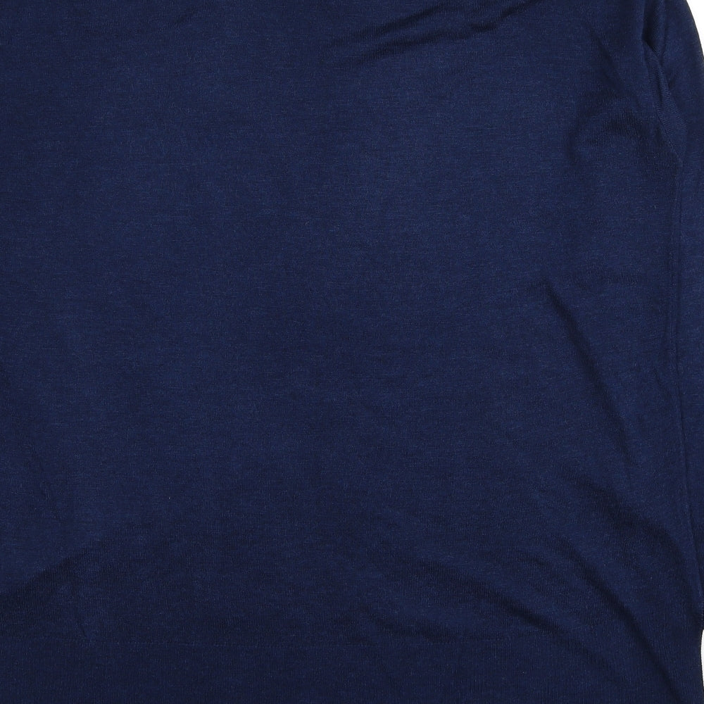 H&M Womens Blue Crew Neck Acrylic Pullover Jumper Size M