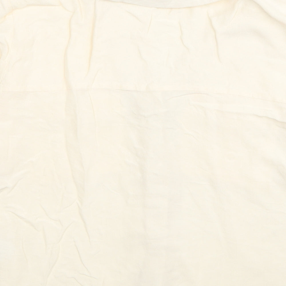 F&F Womens Ivory Viscose Basic Button-Up Size 8 Collared