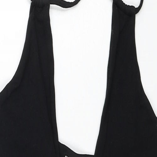 Oh Polly Womens Black Modal Bodycon Size 6 Halter Tie