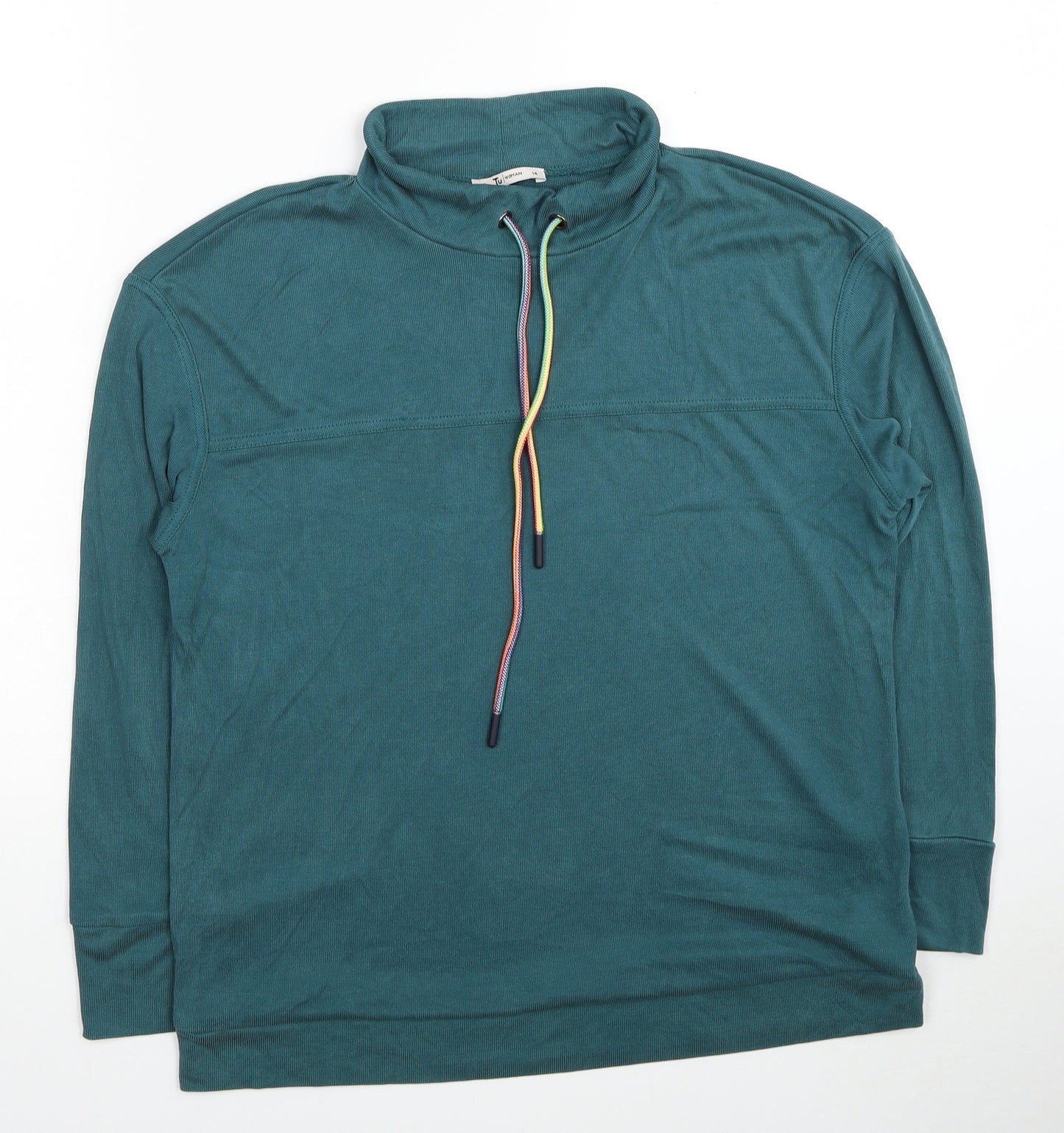 TU Womens Blue Modal Pullover Sweatshirt Size 14 Pullover