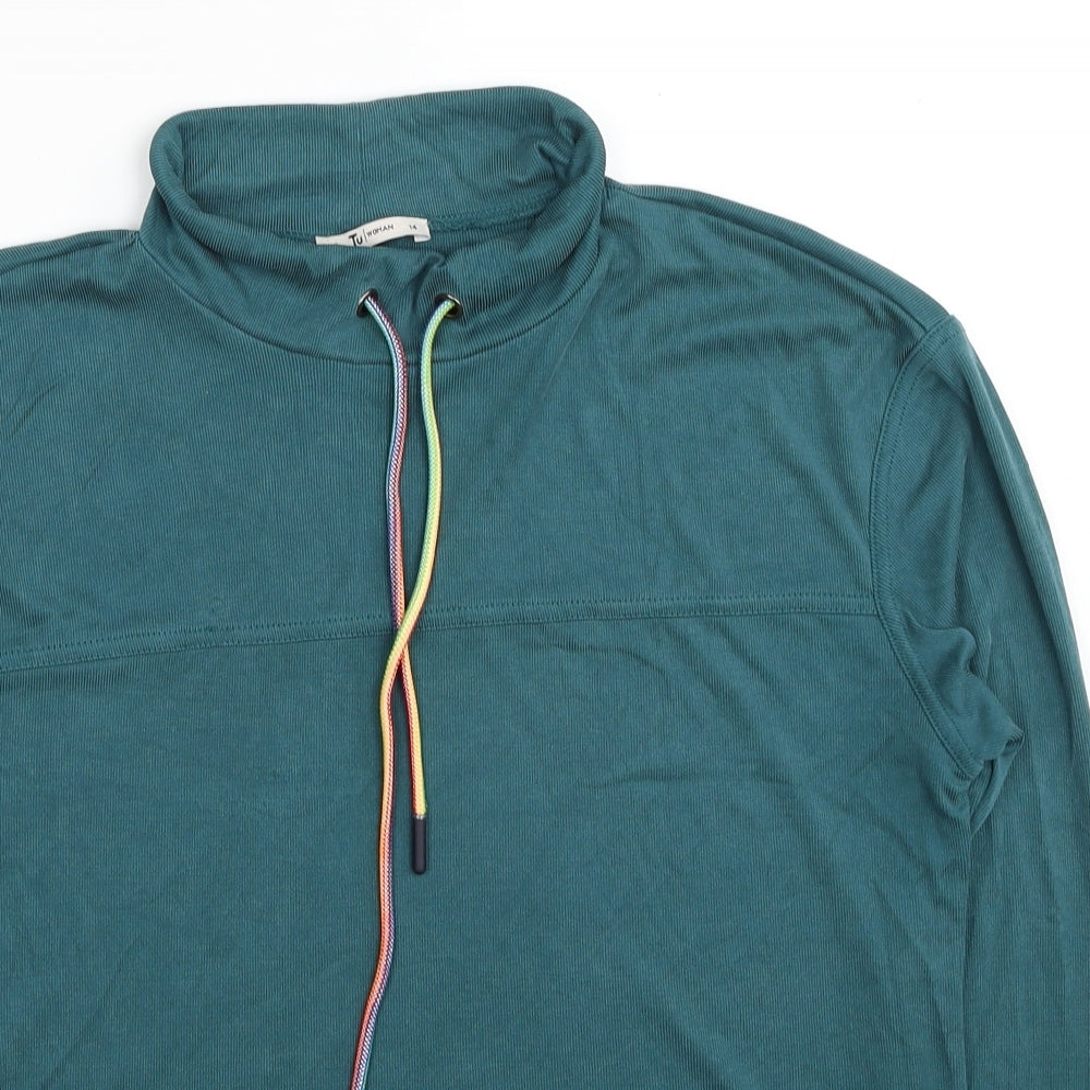 TU Womens Blue Modal Pullover Sweatshirt Size 14 Pullover