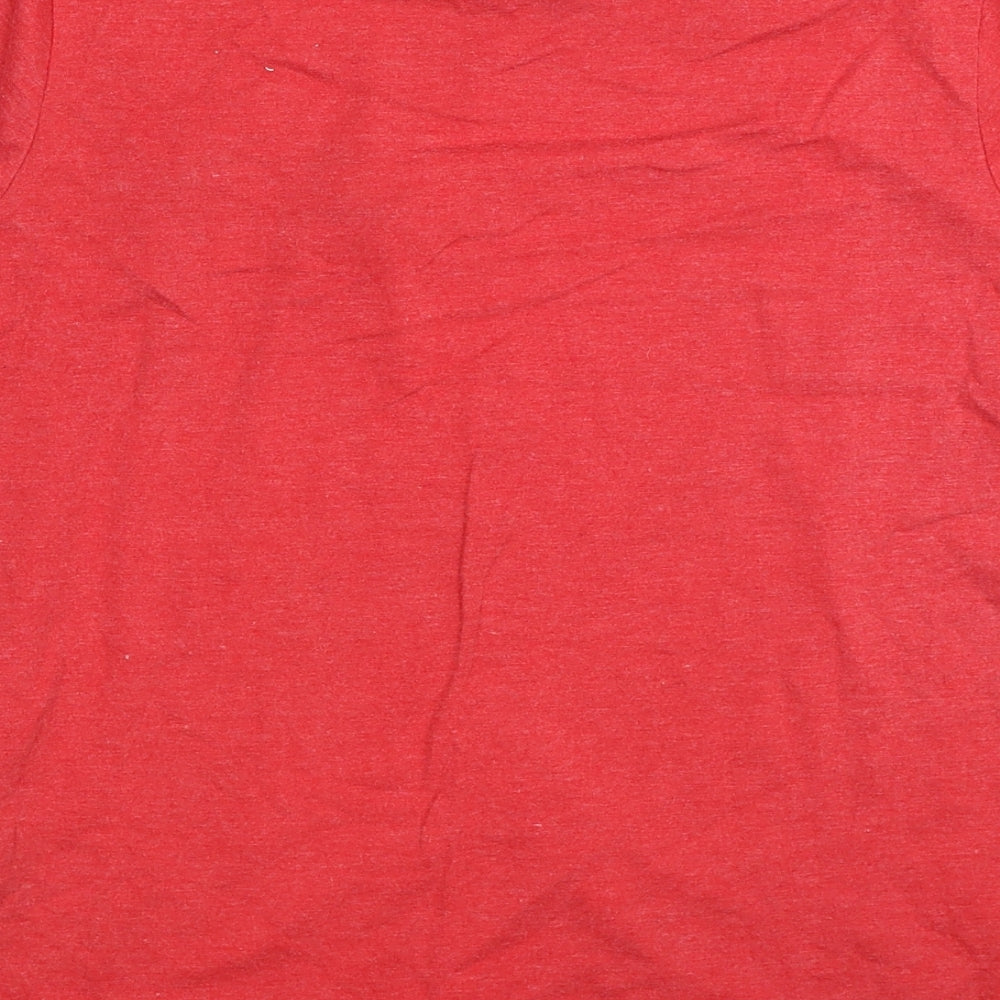 Superdry Womens Red Cotton Basic Tank Size 8 Crew Neck