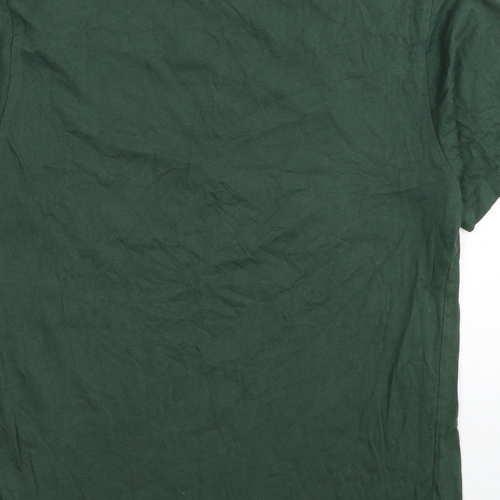 VANS Womens Green Cotton Basic T-Shirt Size 12 Crew Neck