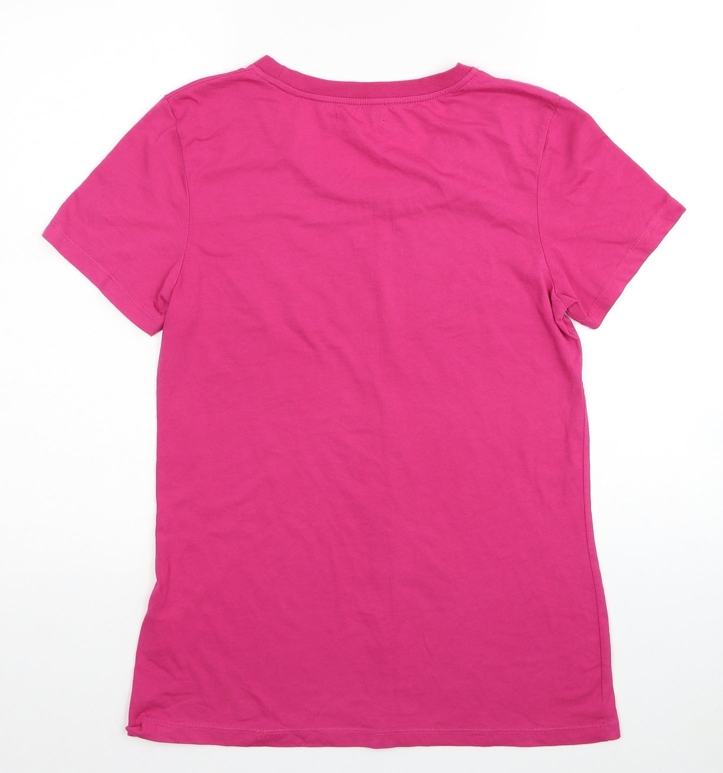 Billabong Womens Pink Cotton Basic Tank Size XL Round Neck